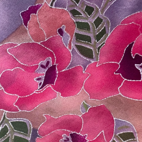 🌺SOLD🌺 2001 Victoria’s Secret Silk Chiffon Floral Vintage Maxi Gown Slip Dress - Picture 4 of 8